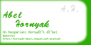 abel hornyak business card